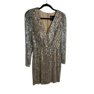 MacDuggal Sz 2 NWOT prom homecoming evening gown short‎ dress long sleeves